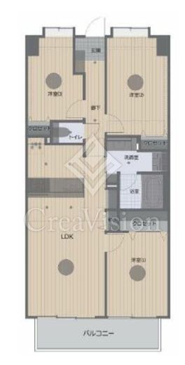 コスモ参宮橋パークビュー 5階 間取り図