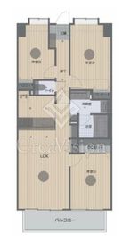 コスモ参宮橋パークビュー 5階 間取り図