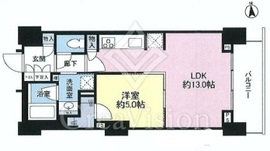 勝どきビュータワー 13階 間取り図