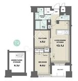 ザ・パームス月島ルナガーデン 3階 間取り図
