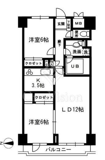 レジディア目白 606 間取り図