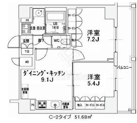 エスティメゾン王子 1303 間取り図
