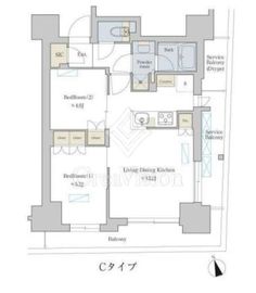 ブリリアイスト町屋 1204 間取り図