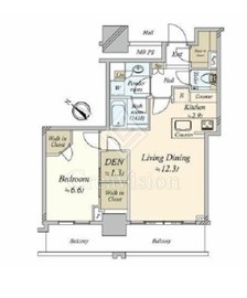 ブランズタワーみなとみらい 8階 間取り図