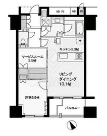 プラウドタワー渋谷 4階 間取り図