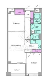 レジディア学芸大学 206 間取り図