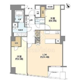 品川Vタワー タワー棟 38階 間取り図
