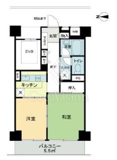 ベルエア新高円寺 1階 間取り図