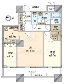 パークタワーグランスカイ 17階 間取り図