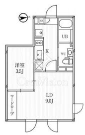 ルクレ高田馬場 3階 間取り図