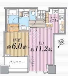 シティタワー有明 6階 間取り図