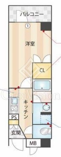 ES-Grande門前仲町 602 間取り図