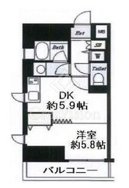 デュオ・スカーラ西新宿2 4階 間取り図