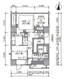 東雲キャナルコートCODAN 19-201 間取り図