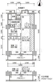 東雲キャナルコートCODAN 18-1121 間取り図