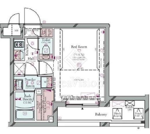 コンシェリア馬込 THE RESIDENCE 3階 間取り図