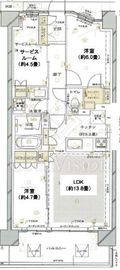 オーベルグランディオ川崎久地ヒルズ 2階 間取り図