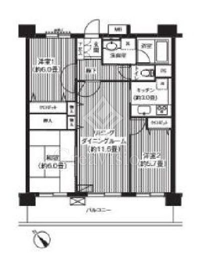 KS桜川 5階 間取り図