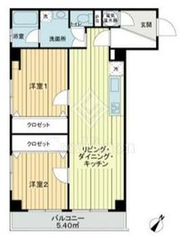 マンション目黒不動前 3階 間取り図