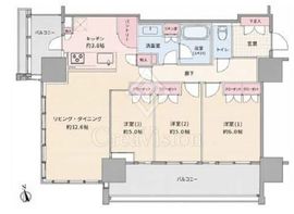 ブランズタワー芝浦 11階 間取り図