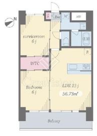 プライムコート立川 707 間取り図