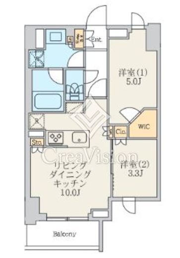 クレストコート北千住レジデンス 604 間取り図