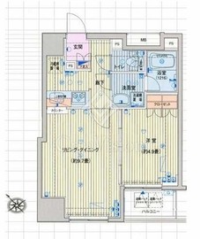 プレール・ドゥーク八丁堀 9階 間取り図