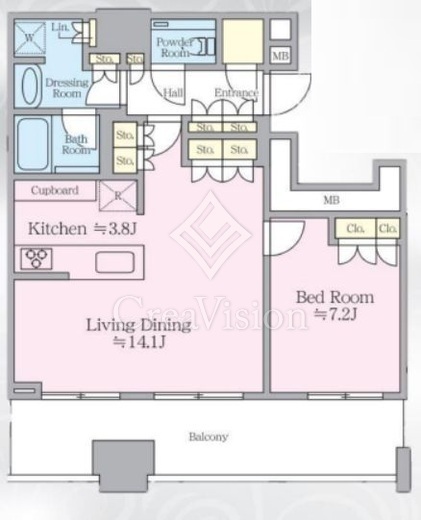 WORLD TOWER RESIDENCE 29階 間取り図
