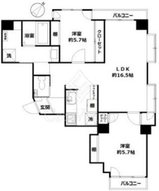 シャルマンコーポ清雅 5階 間取り図