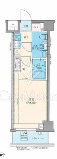 ロアール元住吉 1階 間取り図