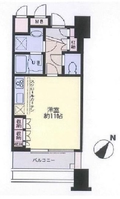 ラ・トゥール新宿 1208 間取り図