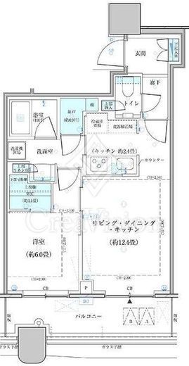 パークタワー勝どきミッド/サウス 36階 間取り図
