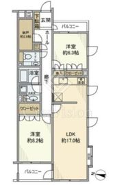 フォレセーヌ御殿山 2階 間取り図