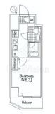 AZEST関内 6階 間取り図