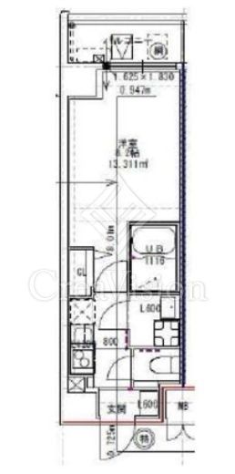 S-RESIDENCE押上パークサイド (エスレジデンス押上パークサイド) 201 間取り図