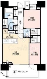 ブランズ芝浦 13階 間取り図