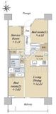 シティタワー品川パークフロント 15階 間取り図