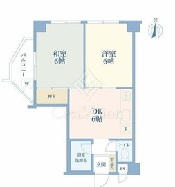 グリーンキャピタル広尾 4階 間取り図