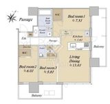 シティタワーズ東京ベイ 25階 間取り図