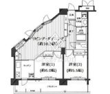 グランド・ガーラ南大井 8階 間取り図