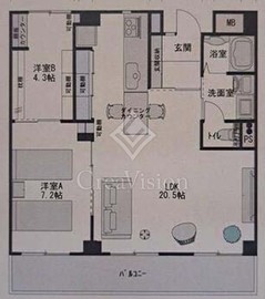 ドエルアルス目黒 6階 間取り図
