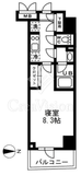 レジディア亀戸 805 間取り図