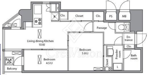 レジディア入谷 805 間取り図