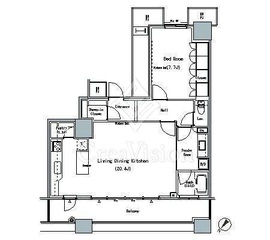 ザ・東京タワーズ ミッドタワー 23階 間取り図