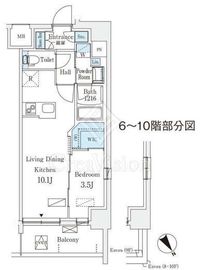 エル・セレーノ横浜 201 間取り図