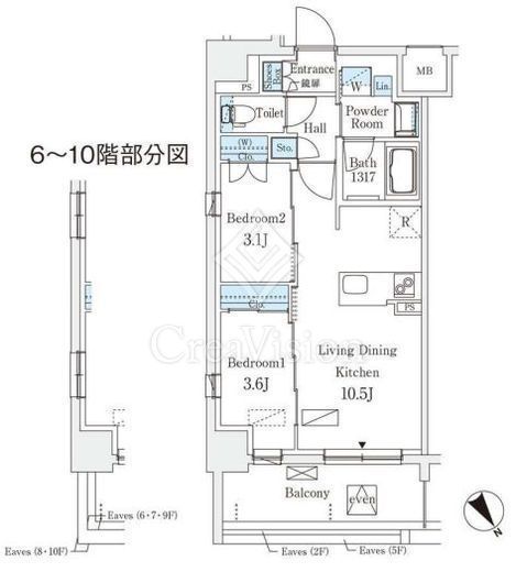 エル・セレーノ横浜 204 間取り図