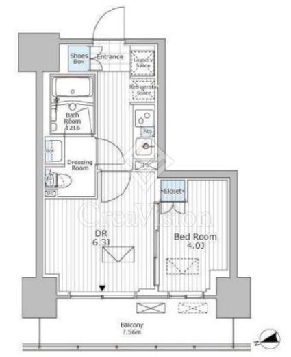 パークアクシス市川 519 間取り図