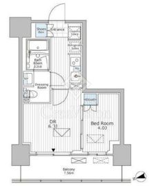 パークアクシス市川 519 間取り図