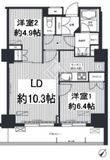 コスモグラン勝どき 204 間取り図