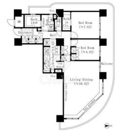 リバーポイントタワー 2801 間取り図